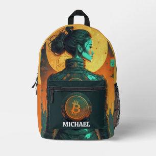 Bitcoin-Heldin-BAG FÜR DAS AMTSGESCHENK FÜR IHN Bedruckter Rucksack