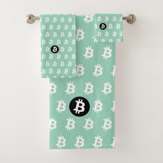 Bitcoin Hellblau Badhandtuch Set (Insitu)