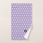 Bitcoin Helllila Badhandtuch Set (Handtuch)