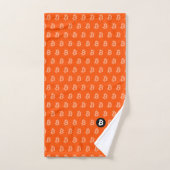 Bitcoin Hellorange (Stil 2) Badhandtuch Set (Handtuch)