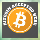 Bitcoin hier akzeptiert - digitale Kryptowährung Fensteraufkleber (Blatt 3)