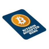 Bitcoin hier akzeptiert - digitale Kryptowährung M Magnet (Rechte Seite)