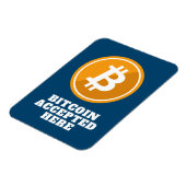 Bitcoin hier akzeptiert - digitale Kryptowährung M Magnet (Linke Seite)