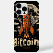 Bitcoin hodl and rocket to the moon design Case-Mate iPhone hülle (Rückseite)