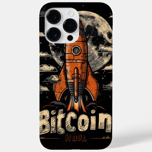 Bitcoin hodl and rocket to the moon design Case-Mate iPhone hülle (Rückseite)