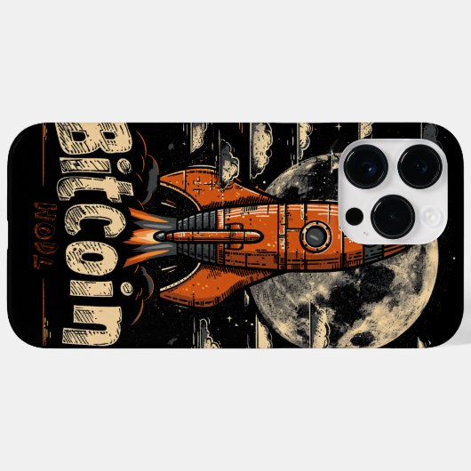 Bitcoin hodl and rocket to the moon design Case-Mate iPhone hülle (Rückseite (Horizontal))