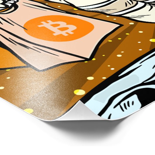 BITCOIN-HODL-Crypto-Astronautin Fotodruck (Ecke)