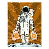 BITCOIN-HODL-Crypto-Astronautin Fotodruck (Vorne)