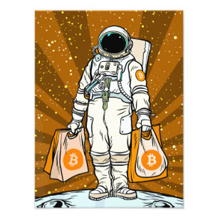 BITCOIN-HODL-Crypto-Astronautin Fotodruck