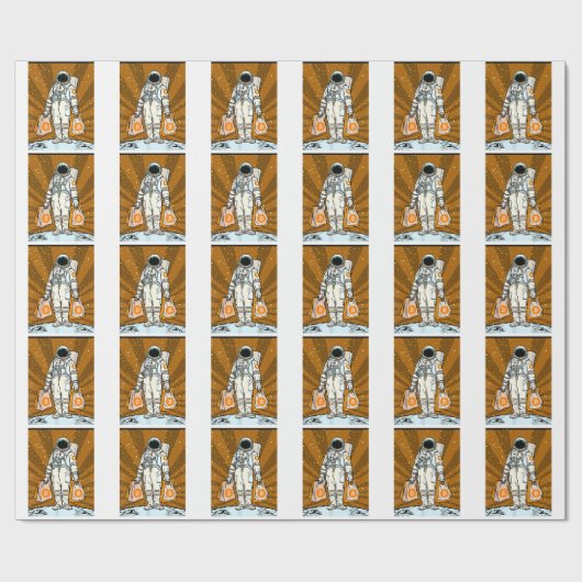 BITCOIN-HODL-Crypto-Astronautin Geschenkpapier (Flach)