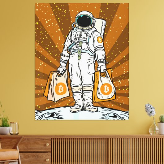 BITCOIN-HODL-Crypto-Astronautin Leinwanddruck (Insitu (Wohnzimmer))