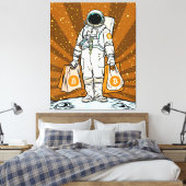 BITCOIN-HODL-Crypto-Astronautin Leinwanddruck (Insitu (Schlafzimmer))