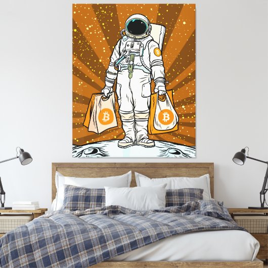 BITCOIN-HODL-Crypto-Astronautin Leinwanddruck (Insitu (Schlafzimmer))
