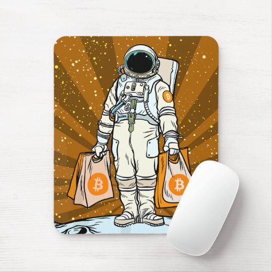 BITCOIN-HODL-Crypto-Astronautin Mousepad (Mit Mouse)