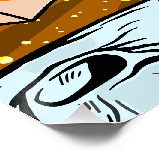 BITCOIN-HODL-Crypto-Astronautin Poster (Ecke)