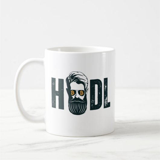 Bitcoin HODL Kaffeetasse (Links)