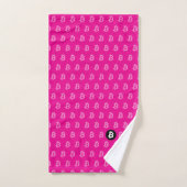 Bitcoin Hot Pink (Stil 2) Badhandtuch Set (Handtuch)