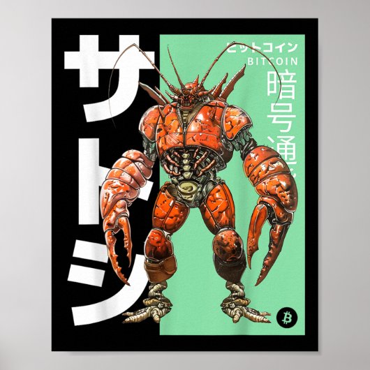 Bitcoin Hummer (btc Crypto Statement &amp; Anime Poster (Vorne)