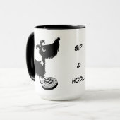 Bitcoin Hunde Sip & Hodl Kaffee Tasse (Vorderseite Links)