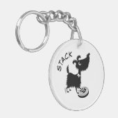 Bitcoin-Hunde-Stack & Hodl-Schlüsselanhänger Schlüsselanhänger (Vorderseite links)