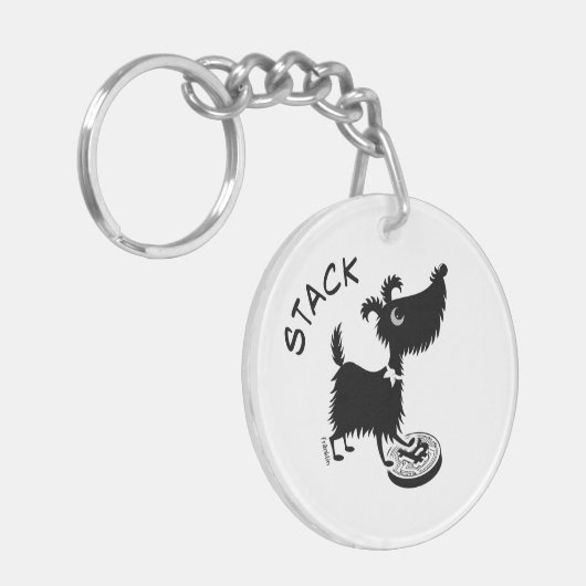 Bitcoin-Hunde-Stack & Hodl-Schlüsselanhänger Schlüsselanhänger (Vorderseite links)