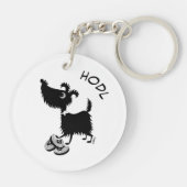 Bitcoin-Hunde-Stack & Hodl-Schlüsselanhänger Schlüsselanhänger (Rückseite)