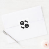 Bitcoin in US-Dollar-Symbole Quadratischer Aufkleber (Umschlag)