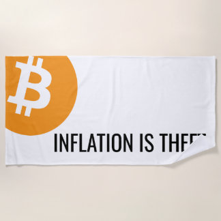 Bitcoin Inflation ist Diebstahl-Kryptoblocker Strandtuch