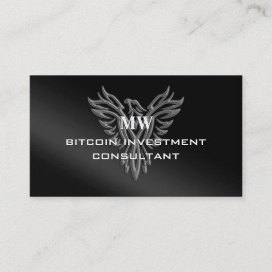 Bitcoin Investment Consultant, Adlerlogo Visitenkarte (Vorderseite)