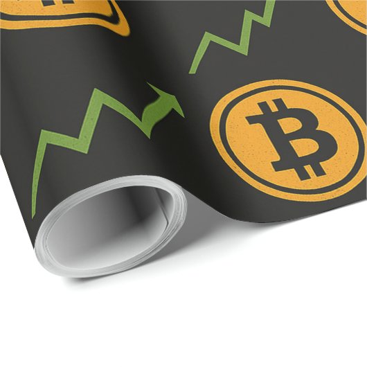 Bitcoin Investor Wrapping Paper Geschenkpapier (Rolleneckpunkt)