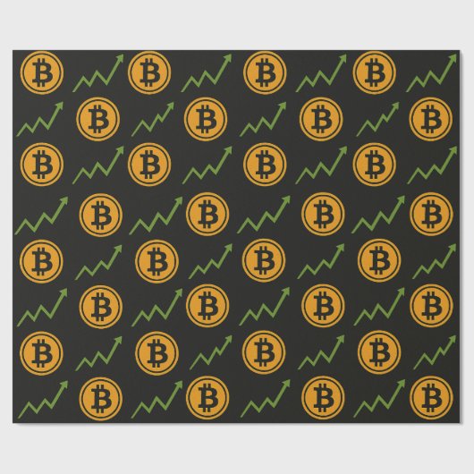 Bitcoin Investor Wrapping Paper Geschenkpapier (Flach)