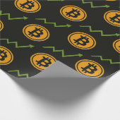 Bitcoin Investor Wrapping Paper Geschenkpapier (Ecke)