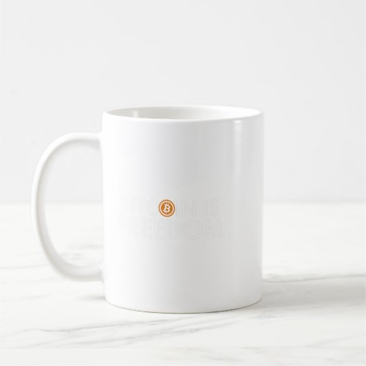 Bitcoin ist Freedom Crypto Cryptowährung Blockchai Kaffeetasse (Links)