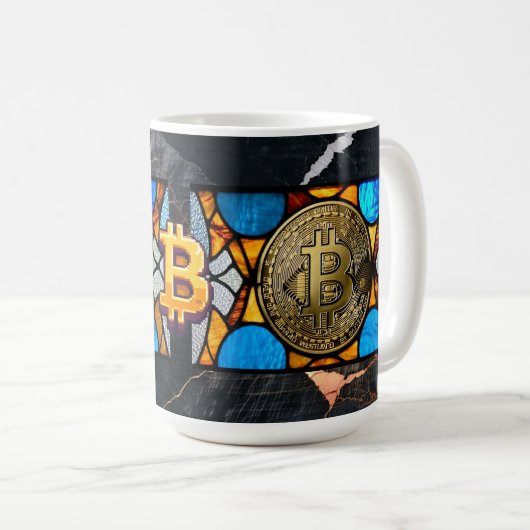 Bitcoin Kaffeetasse (VorderseiteRechts)