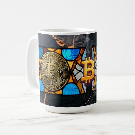 Bitcoin Kaffeetasse (Vorderseite Links)