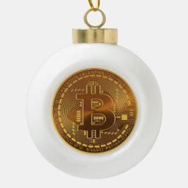 Bitcoin Keramik Ball Weihnachtsdekoration Kugel-Ornament