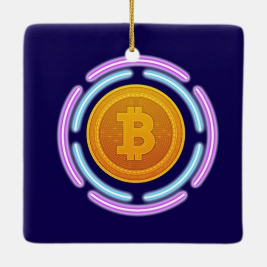 BITCOIN KERAMIKORNAMENT (Rückseite)