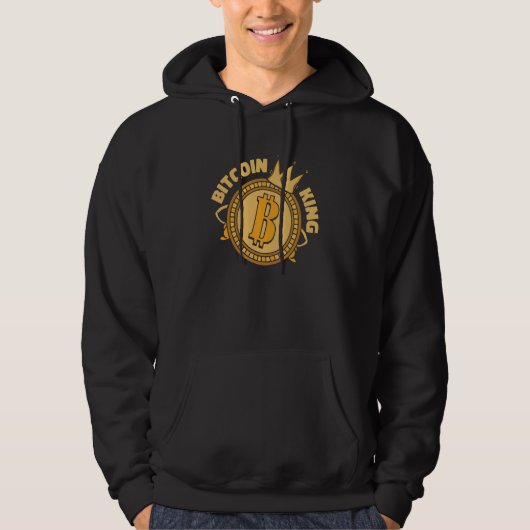 Bitcoin King Cryptocurrency Blockchain Crypto Bitc Hoodie (Vorderseite)