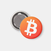Bitcoin (Klassisches Orange) Magnet (Vorderseite/Rückseite)