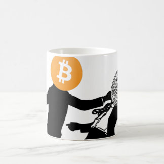 Bitcoin klopft heraus Inflations-Tasse Kaffeetasse