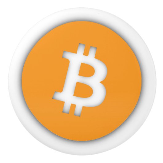 Bitcoin Knob Keramikknauf (Vorderseite)