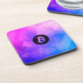 Bitcoin Kristall Getränkeuntersetzer (Linke Seite)