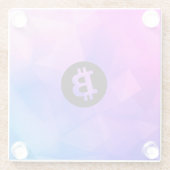Bitcoin Kristall Glasuntersetzer (Rückseite)