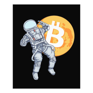 BITCOIN - Krypto Astronaut - zum Mond Fotodruck