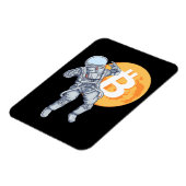 BITCOIN - Krypto Astronaut - zum Mond Magnet (Linke Seite)