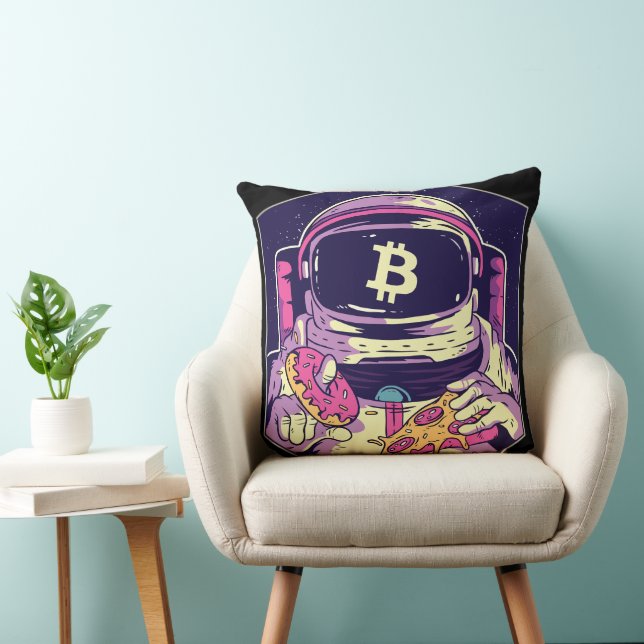 BITCOIN-Krypto-Astronautin Kissen (Stuhl )