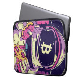 BITCOIN-Krypto-Astronautin Laptopschutzhülle (Vorderseite Links)