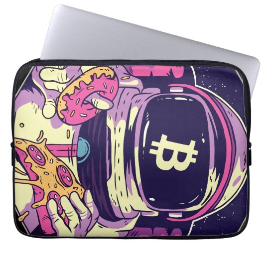 BITCOIN-Krypto-Astronautin Laptopschutzhülle (Vorderseite)