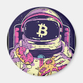 BITCOIN-Krypto-Astronautin Magnet (Vorne)