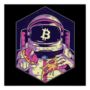 BITCOIN-Krypto-Astronautin Poster
